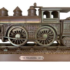 The Philadelphia 1871 Train Wall Hanging Plastic Burwood  Locomotive 24" 1978